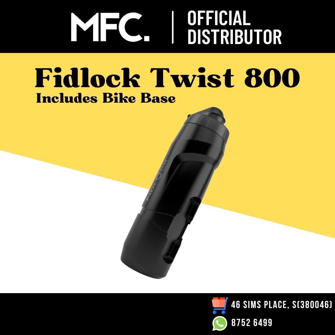 Fidlock Twist Bottle 800 + Bike Base, Clear