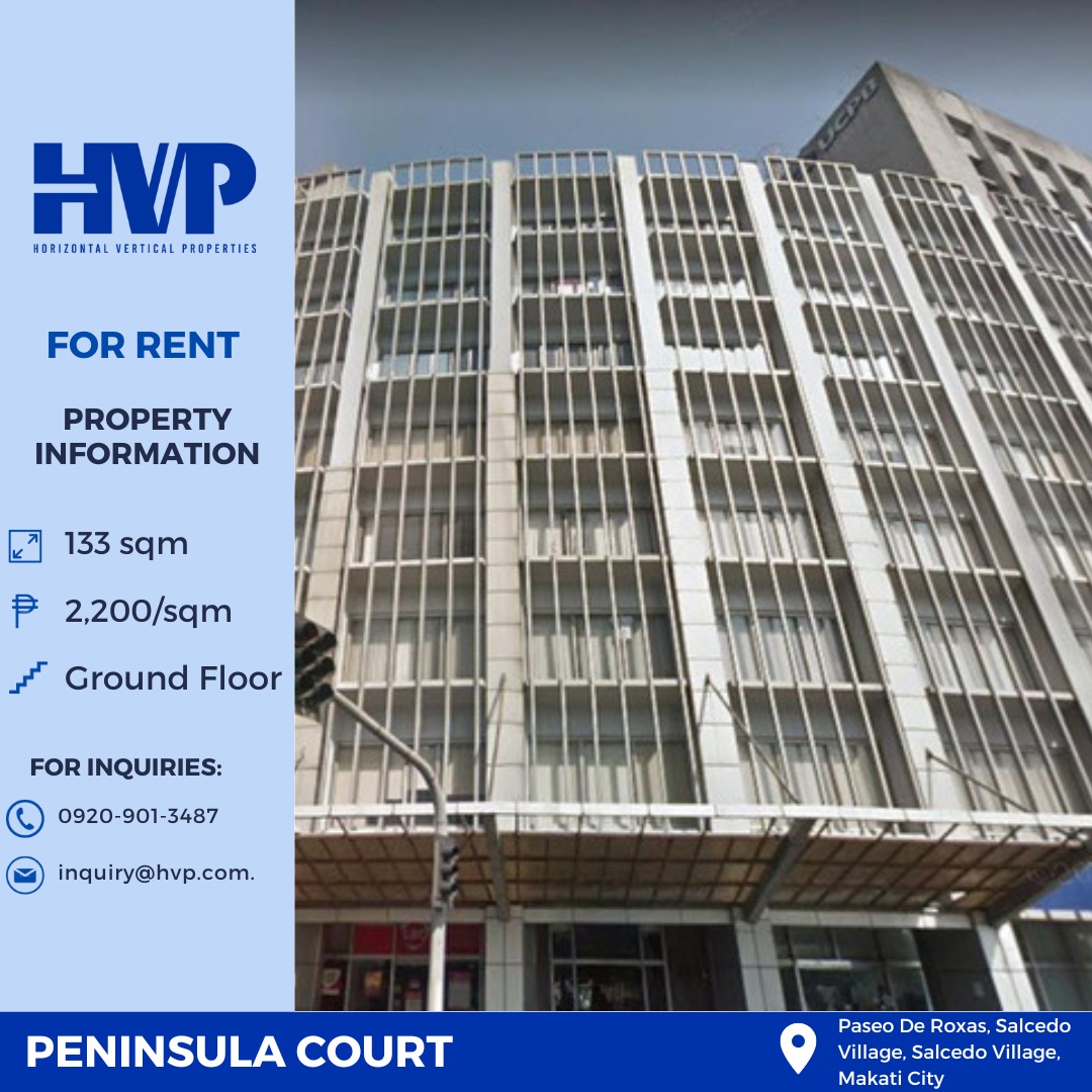 FOR RENTThe Peninsula Building Office Space, 133 Sqm., Makati City