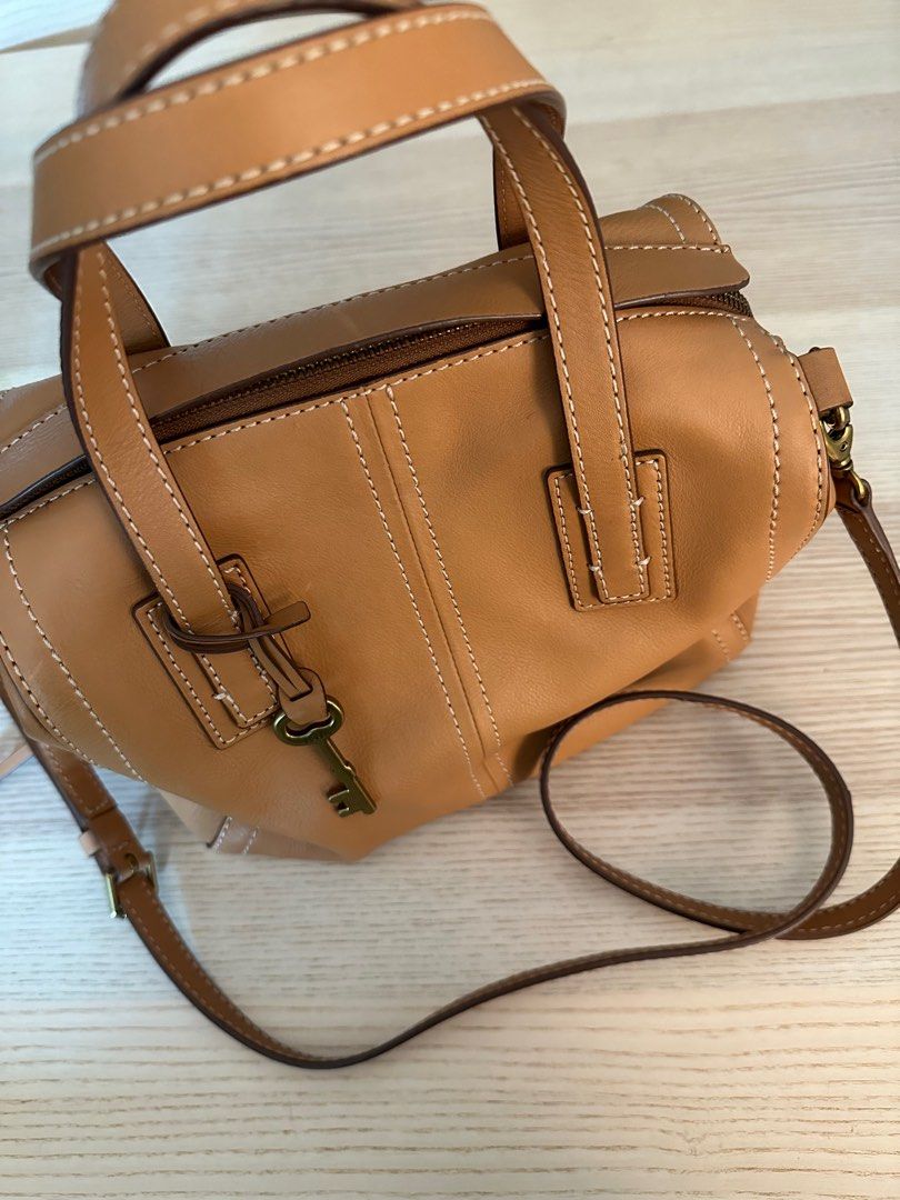 Fossil emma satchel tan cheap