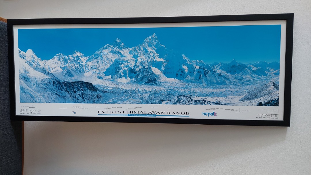 Framed picture of Himalayan Mountain Range incl. Mount Everest for sale ...