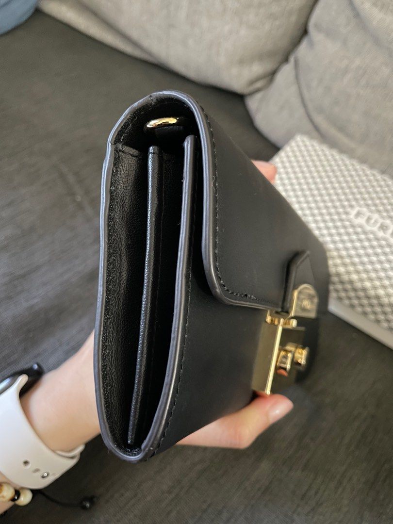 Furla metropolis wallet on chain onyx