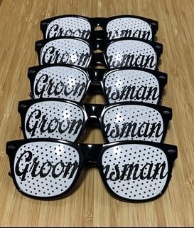 Groomsman glasses Team Bride Shades bride party props