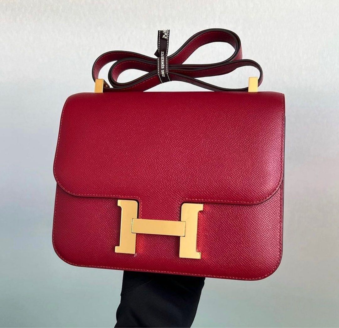 Brand New Hermes Constance Rouge Grenat Epsom GHW