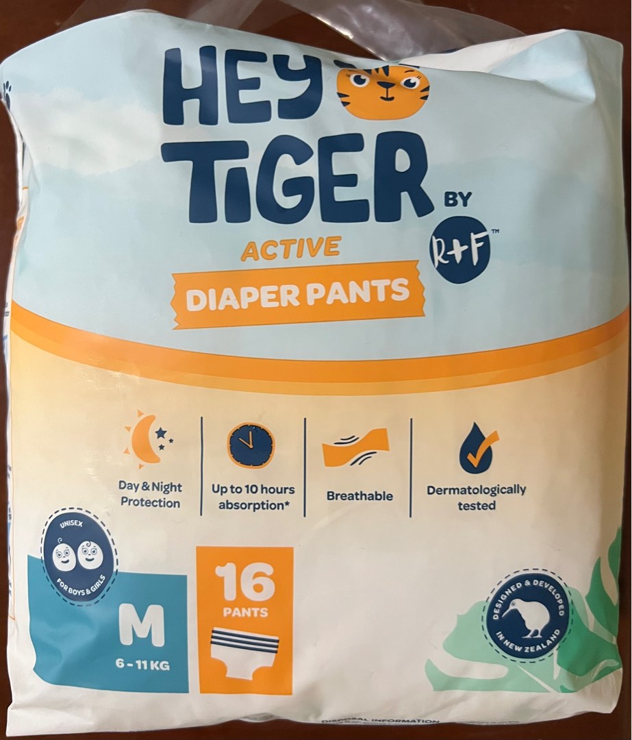 Hey Tiger Active Diaper Pants 16pcs, Babies & Kids, Bathing & Changing, Diapers & Baby Wipes on