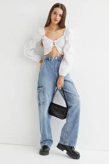 H&M Tie Front Long Sleeves Top