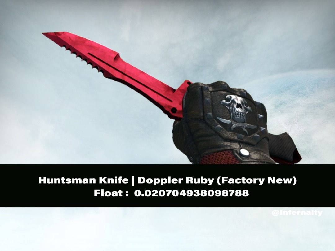 Huntsman Knife Doppler Ruby FN CSGO SKINS KNIVES, Video Gaming, Gaming Accessories, InGame