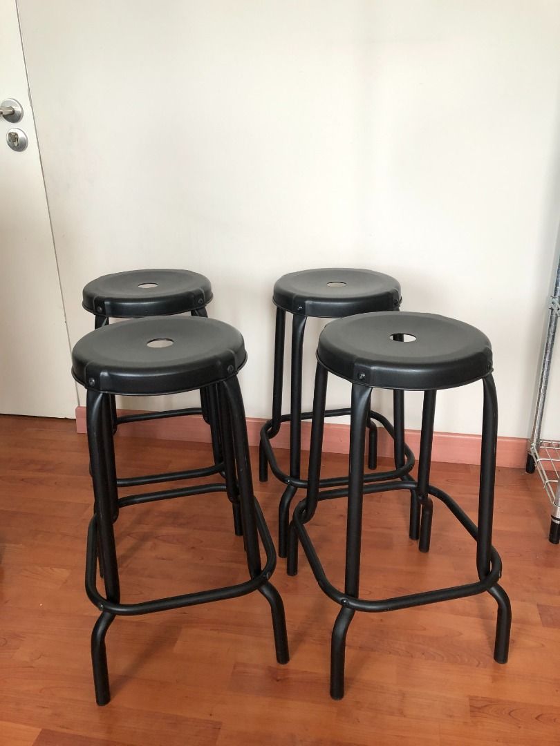 IKEA Raskog Bar Stools, Black(63cm), Furniture & Home Living, Furniture