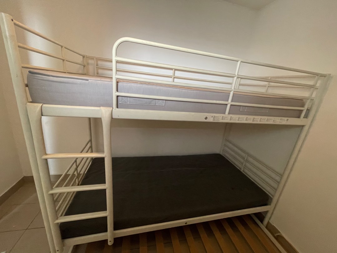 Ikea Svarta Bunk Bed with Additional Pull Out Bed, Furniture & Home