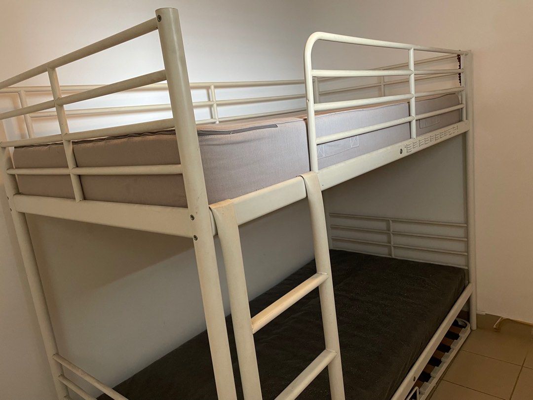 Ikea Svarta Bunk Bed with Additional Pull Out Bed, Furniture & Home