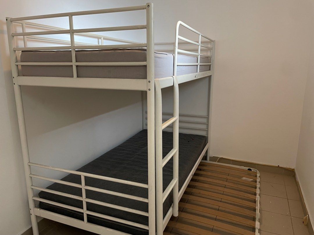 Ikea Svarta Bunk Bed with Additional Pull Out Bed, Furniture & Home