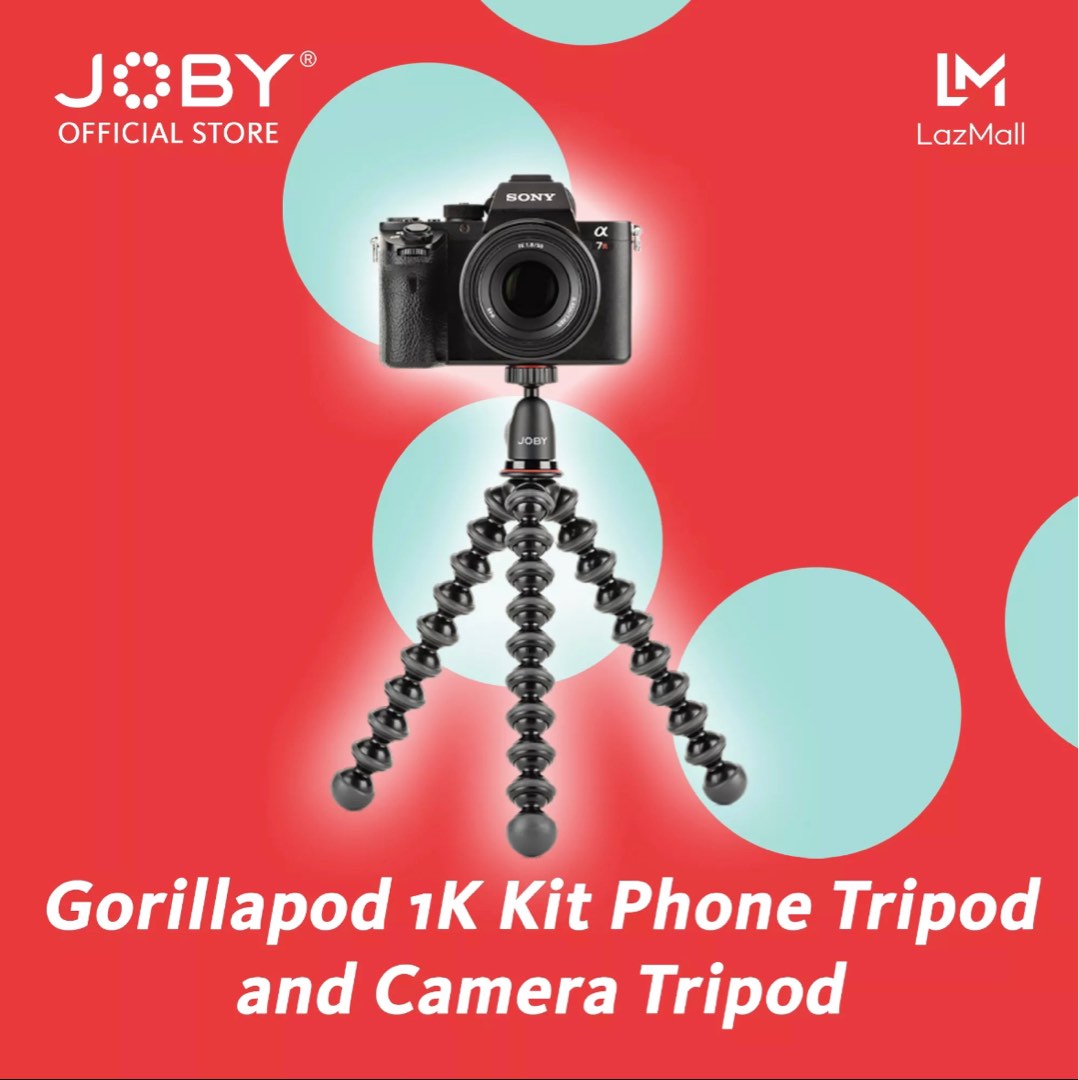 Joby Gorillapod 1K Kit Camera And Mobile Phone Tripod Stand Vlogging