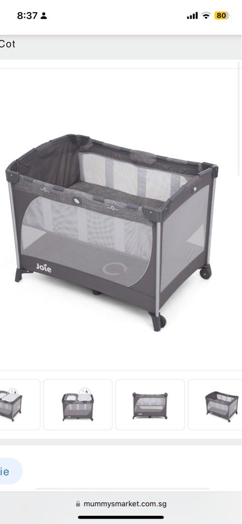 Joie Commuter Change Travel Cot, Babies & Kids, Baby Nursery & Kids Furniture, Cots & Cribs on