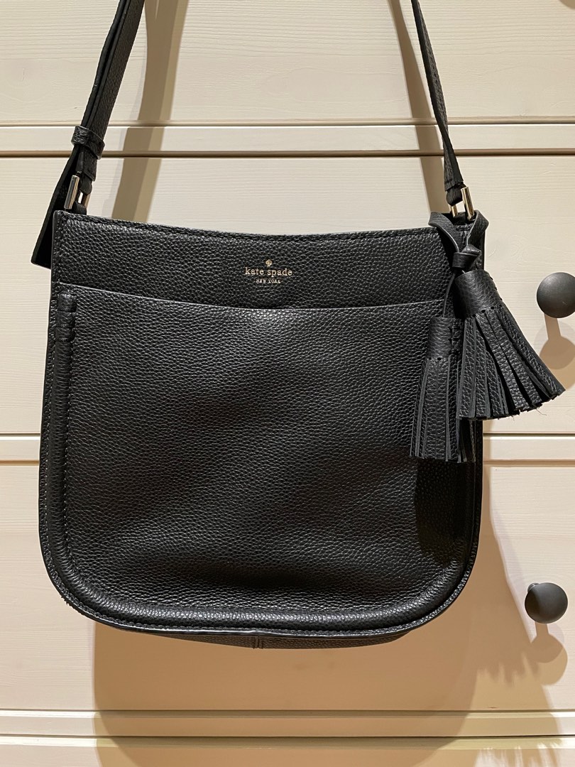 Kate Spade Orchard Street Hemsley Black Pebbled Leather Crossbody Bag
