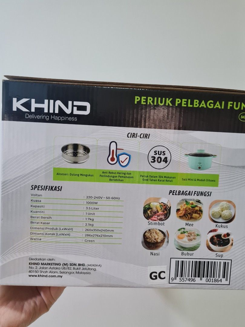 Khind Multi Cooker Stainless Steel, TV & Home Appliances, Kitchen