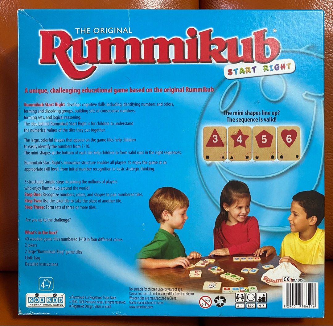 KOD KOD Rummikub Start Right (Wooden Tiles), 興趣及遊戲, 玩具 & 遊戲類 Carousell