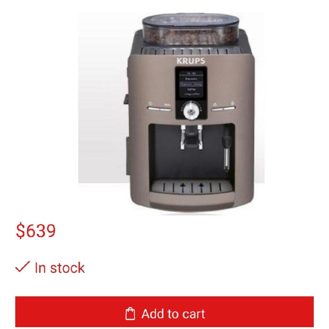 Krups automatic coffee machine new grinder, TV & Home Appliances