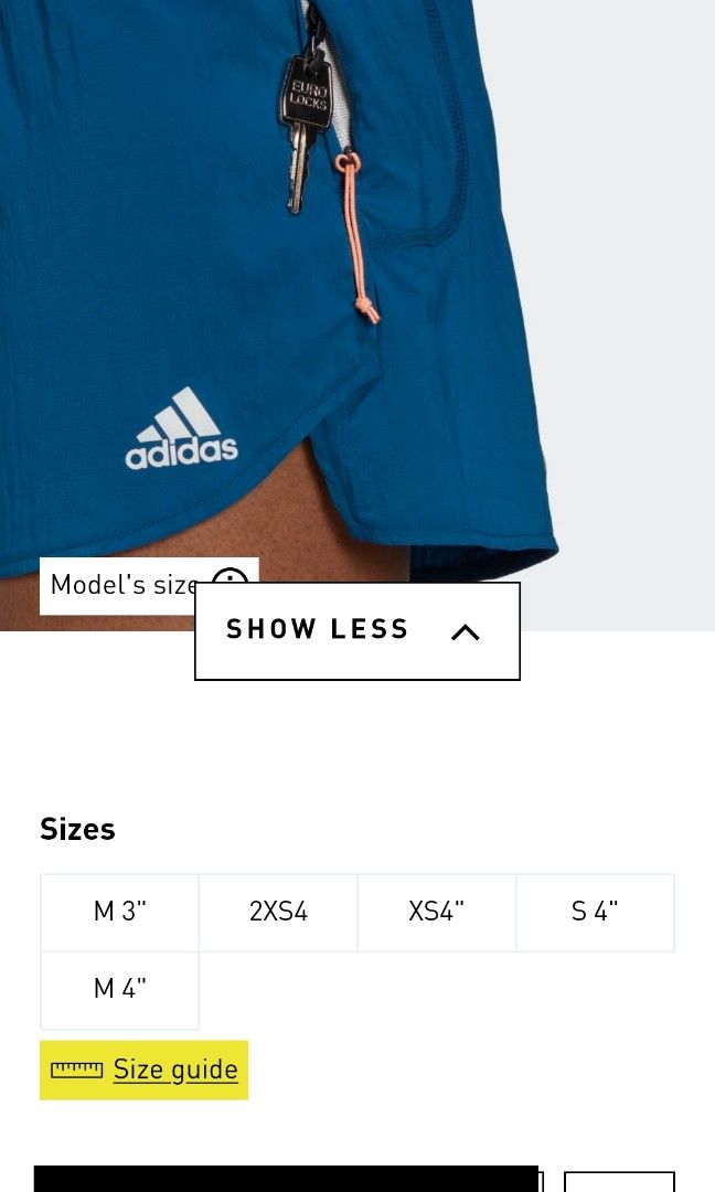 Ladies Adidas Shorts. X City Legend Marine Blue running shorts. NEw With tag in original plastic