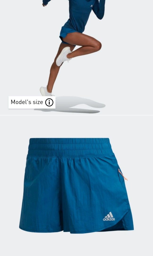 Ladies Adidas Shorts. X City Legend Marine Blue running shorts. NEw With tag in original plastic