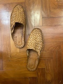 Leather woven