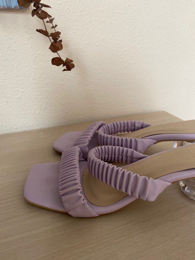 Lilac Purple sandal with heels Women s Fashion Footwear Sandals