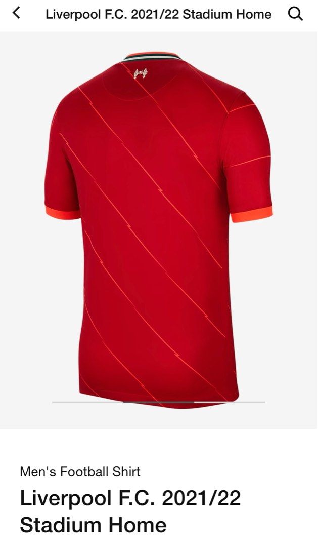Liverpool jersey size on sale