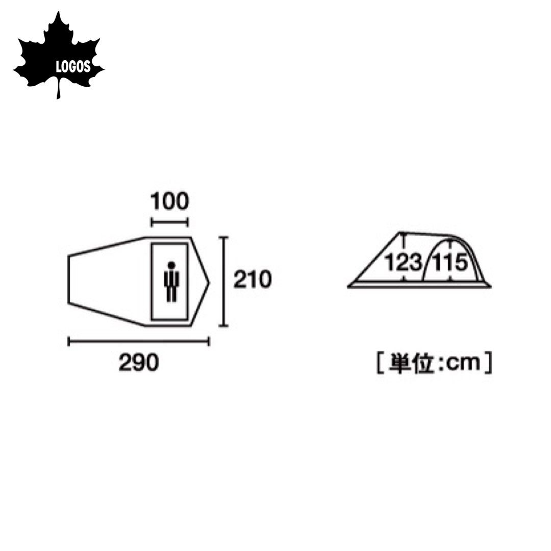 LOGOS TRADCANVAS SOLO TOURING TENT-BA 71805575 一人戶外露營帳篷