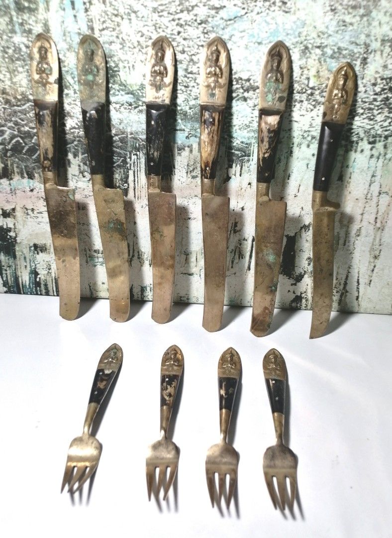 Vintage brass flatware cheap