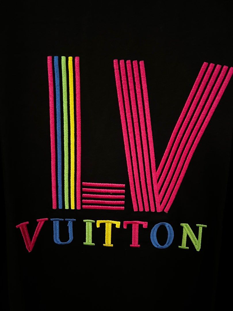 LOUIS VUITTON 1A9GP4 22SS/Cut and sew Flower Drop Shoulder round neck  T-shirt