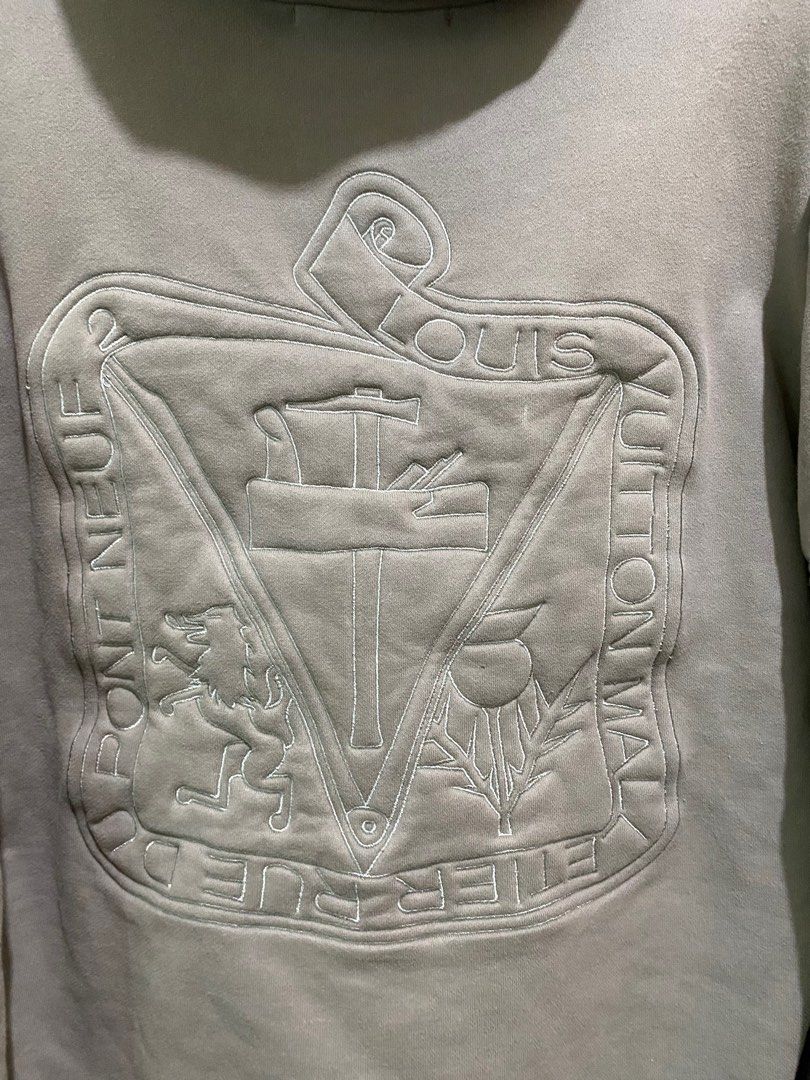 Louis Vuitton 3D Padded Embroidered Hoodie, Men's Fashion, Coats