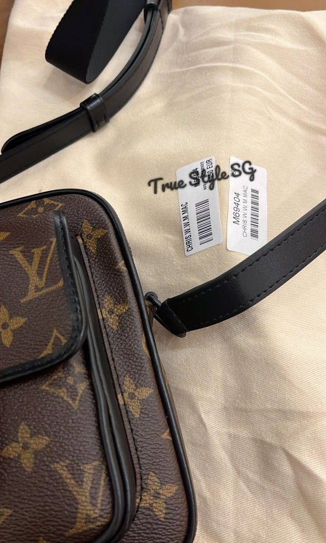 LOUIS VUITTON S-Lock Vertical Wearable Wallet Bag M81522 Monogram Macassar  Used