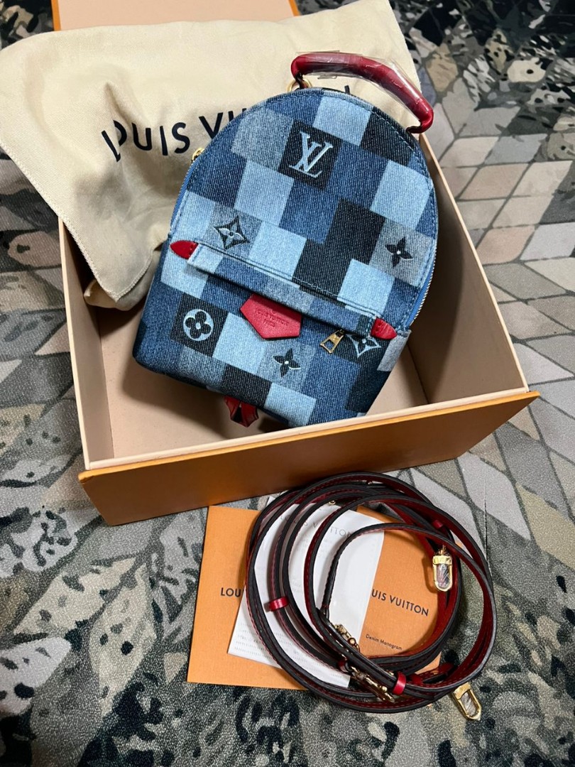 Louis Vuitton Backpack Palm Springs Monogram Infrarouge Mini Black Red,  Luxury, Bags & Wallets on Carousell