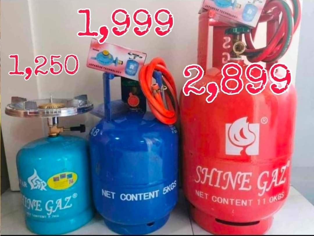 LPG RETAIL/WHOLESALE (Category: Cookers) located in Quezon City. Submitted by shie_123 (Listing ID 1201209559, Image 1). Description: Murang Tangke Shine Gaz Brandnew 😲 May laman na 😲 RETAIL/WHOLESALE ✅✅✅ more discount for bulk ✅✅✅ Php1, 250 only 2.7kg Super kalan Php1,999 only 5kg w/ hose & Regulator Php2,899 only 11kg w/ hose & Regulator Stoves and stand also available 📌📌📌 Fast delivery-COD 😲😲😲 plus shipping fee from Novaliches Qc.