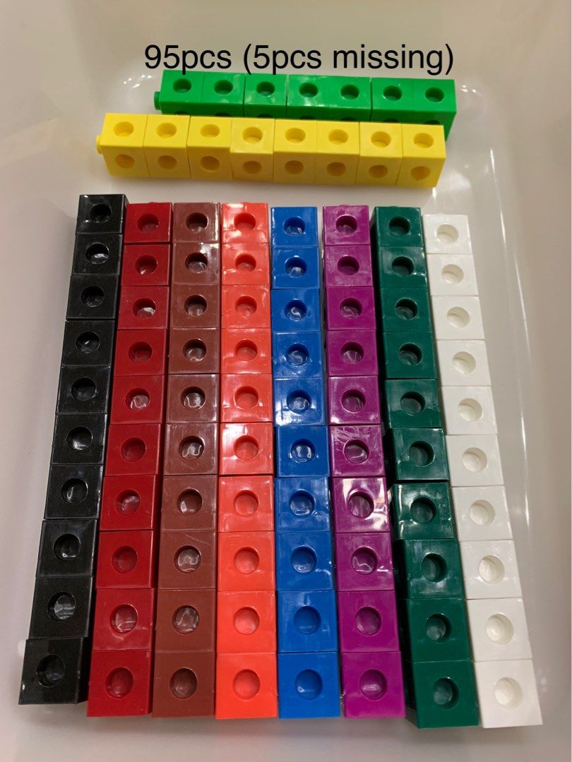 Math Counting Cubes Math Links Blocks - Educational , Hobbies ...