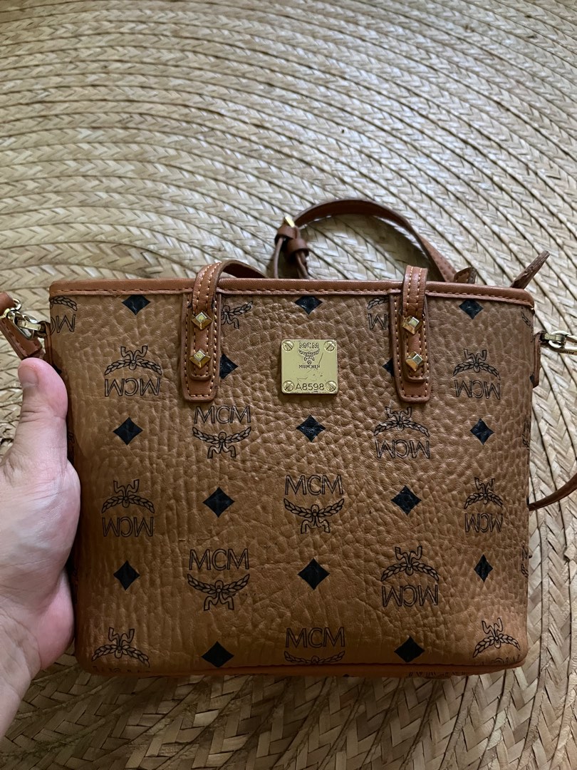 MCM Mini Anya Shopper, Women's Fashion, Bags & Wallets, Crossbody Bags