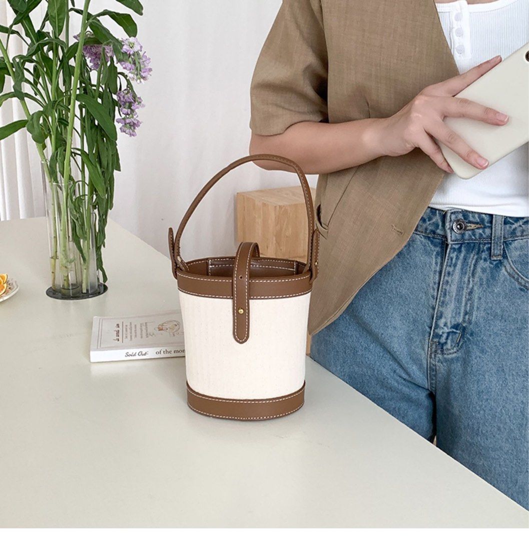 MINI CANVAS BUCKET BAG