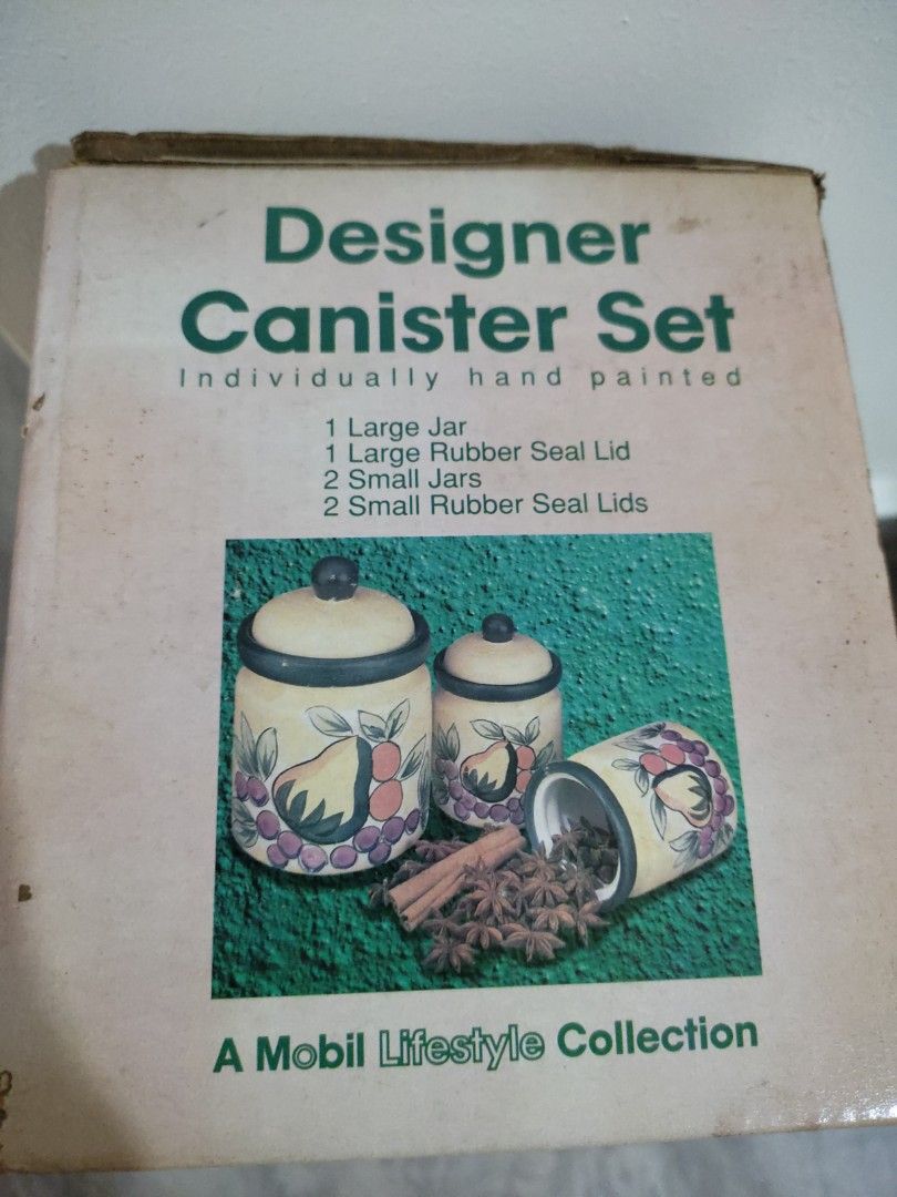 Mobil Designer Canister Set Collection, Furniture & Home Living