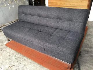 Modern convertible futon sleeper couch daybed sofabed
Bed mode size 75L x 46W x 19H inches
Sofa to double size bed
Very comfortable
Soft futon fabric
Multiple reclining functions
Easy to convert
Stainless base
In very good condition