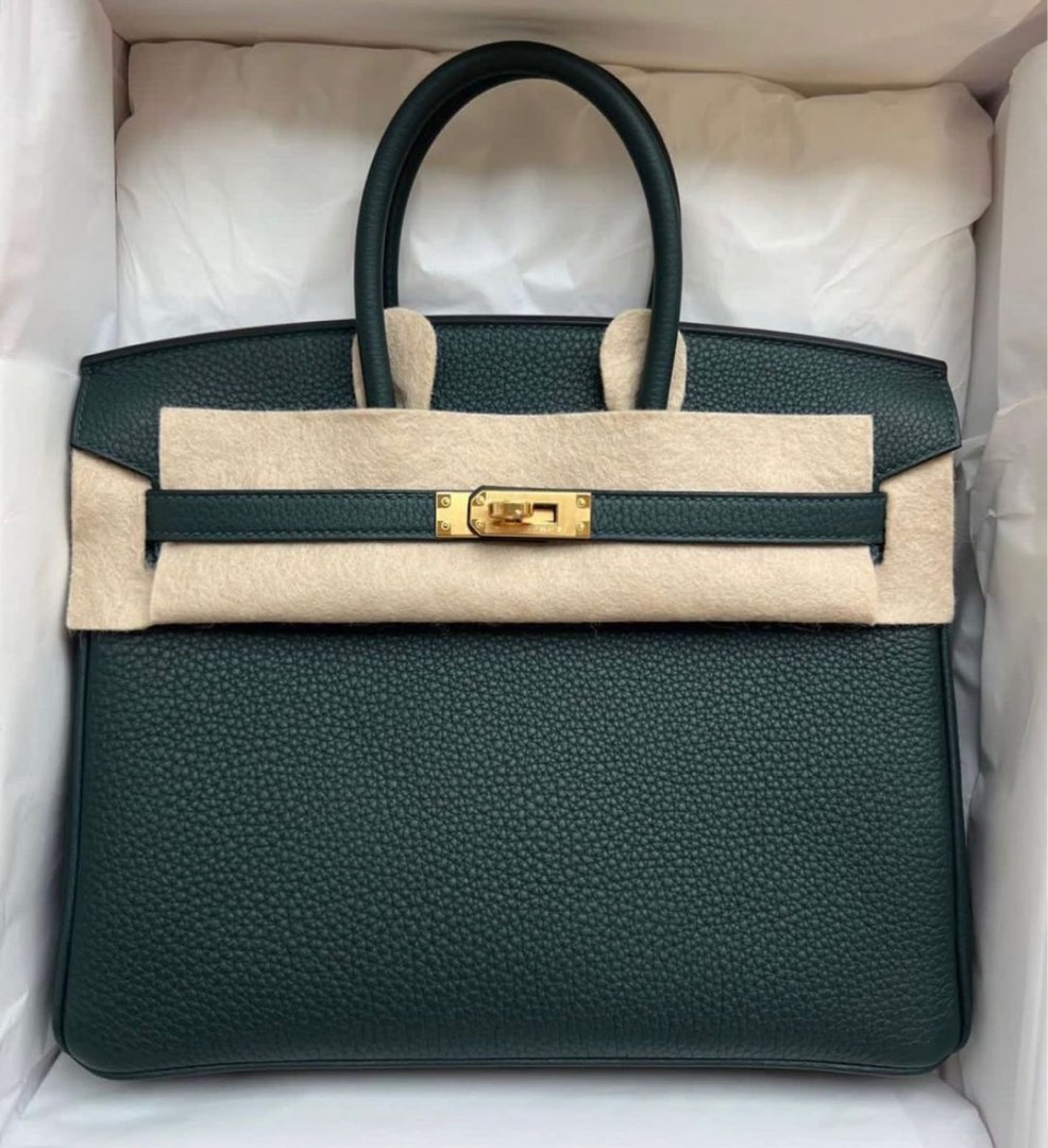 Hermes Birkin 25 Vert Cypress Togo Ghw, Luxury, Bags & Wallets on Carousell