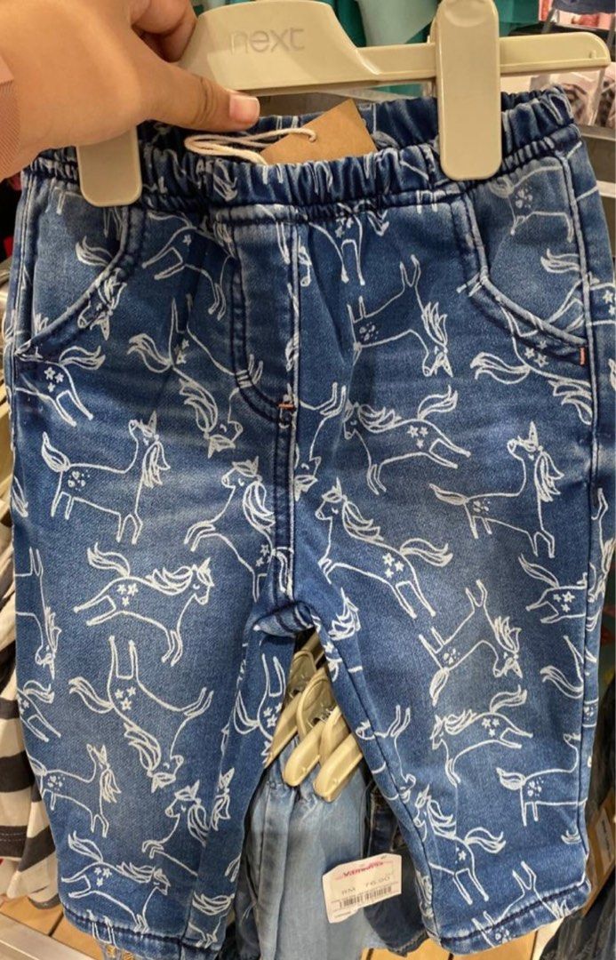 Next baby unicorn printed jeans 1 2years
