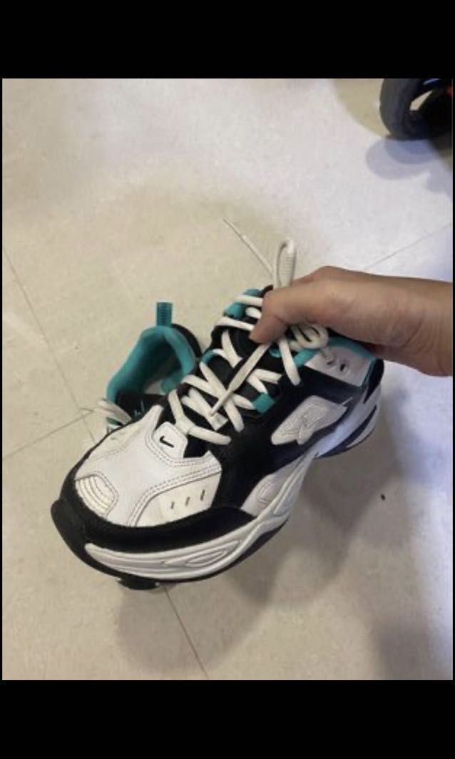White nike tekno trainers store