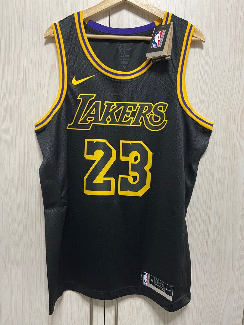 Nike NBA L.A. Lakers LeBron James Black MVP Swingman Jersey Black