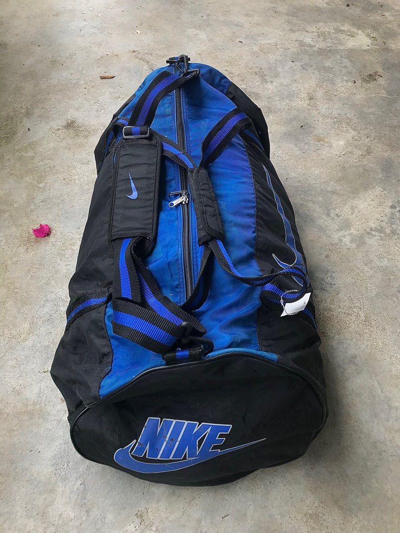 Nike Swoosh Blue Gym Duffel Bag Men s Fashion Bags Backpacks