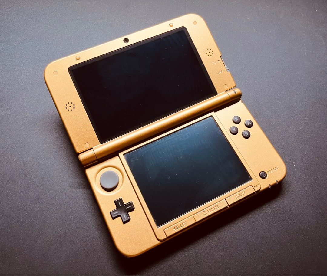 RARE‼️ MODDED Nintendo 3DS XL Gold/Black 32GB Limited Edition The