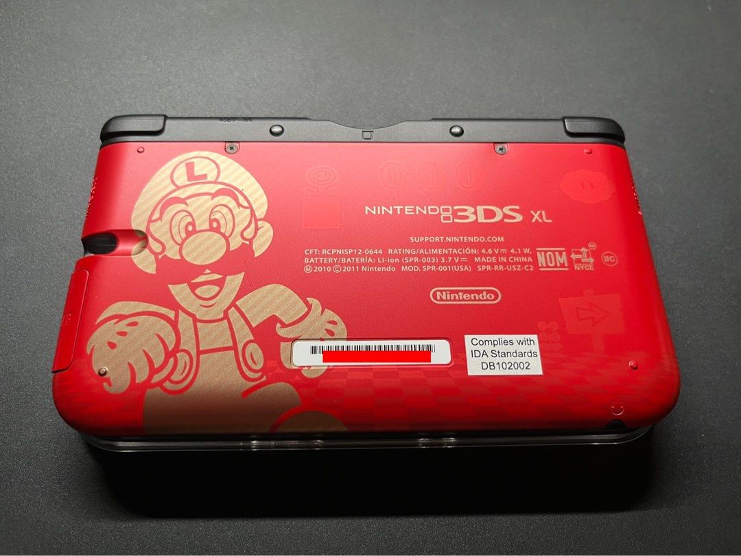 Modded Nintendo 3DS Xl New Super Mario Bros Limited Edition Rare 64GB SD Storage Video
