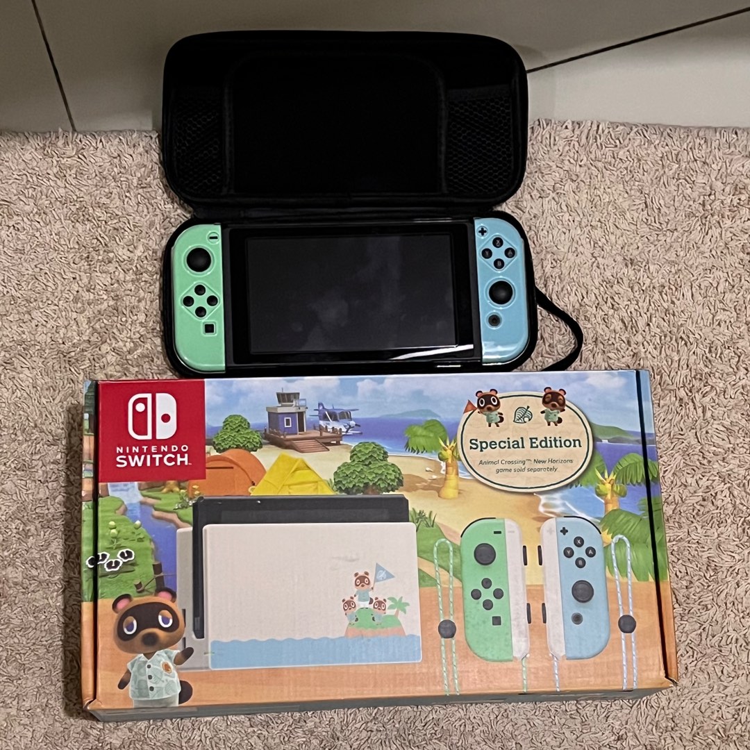 Nintendo Switch V2 (Animal Crossing version), Video Gaming, Video Game ...