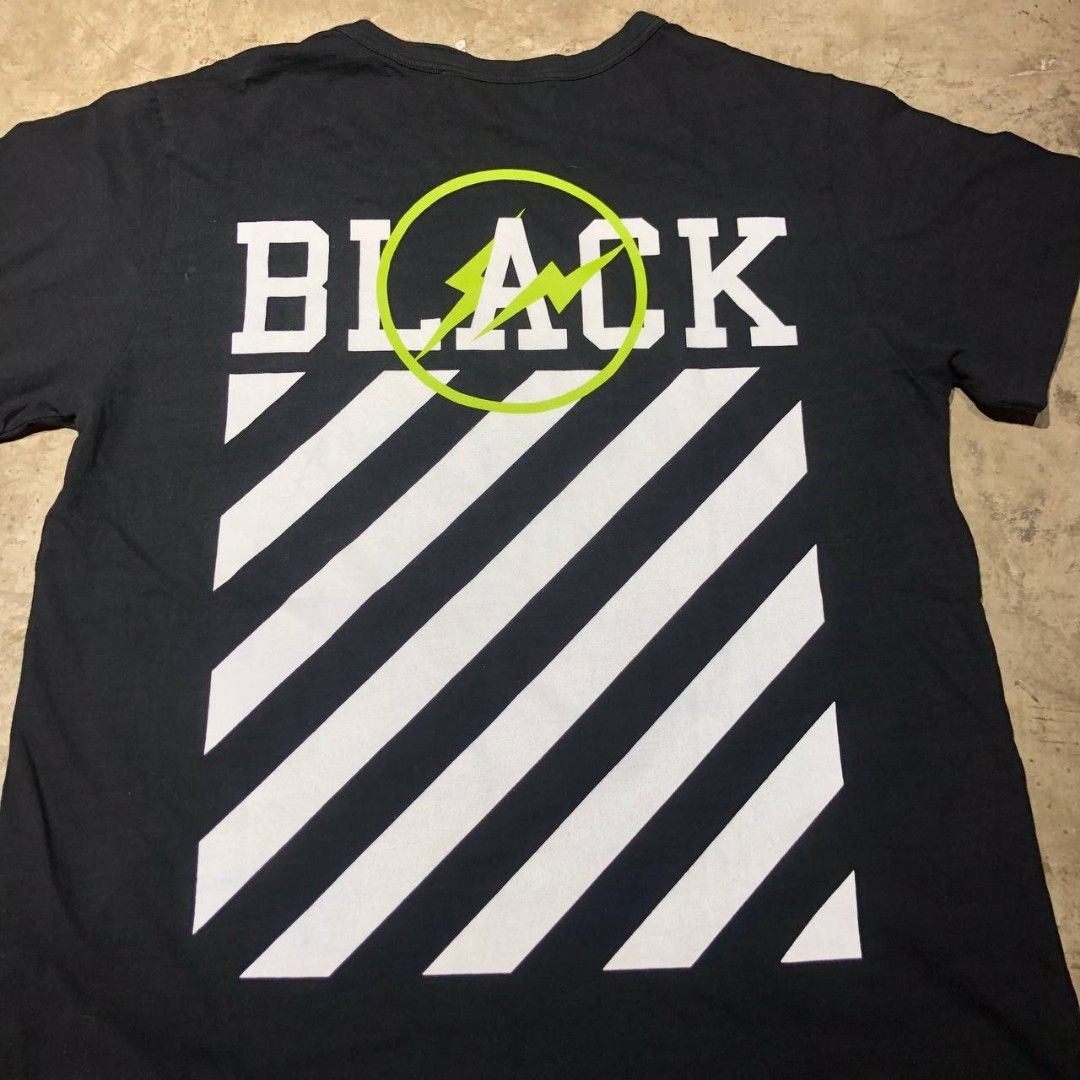 Off White X Fragments Design Diagonal Tee