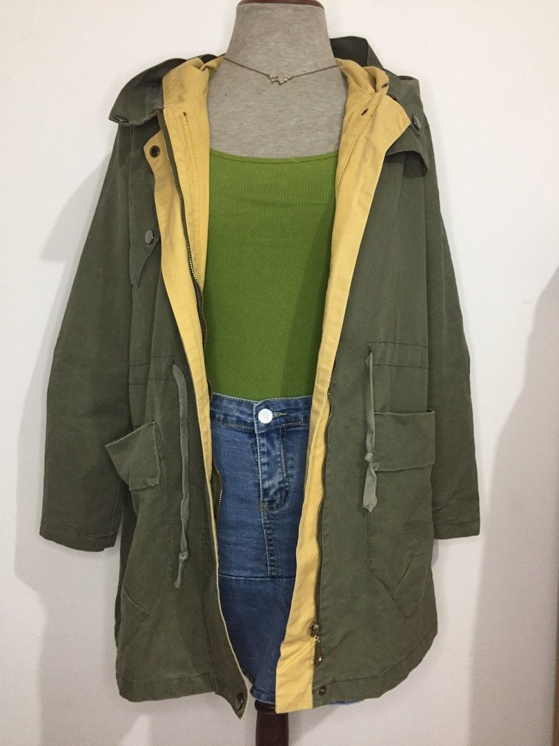 Women's Olive Green Winter Short Jacket main image 1