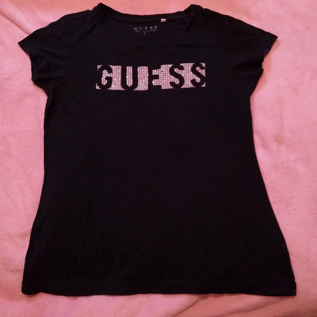 Original Guess y2k bling shirt, Women's Fashion, Tops, Shirts on Carousell