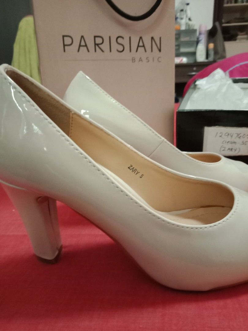 Parisian Zary Cream (Size 35) (Category: Heels) located in Quezon City. Submitted by slamblue (Listing ID 1201062597, Image 2). Description: Only used once. For testimonials. No flaw, good as new..