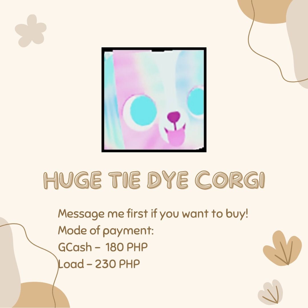 PET SIMULATOR X EXCLUSIVE HUGE TIE DYE Video Gaming, Video Games